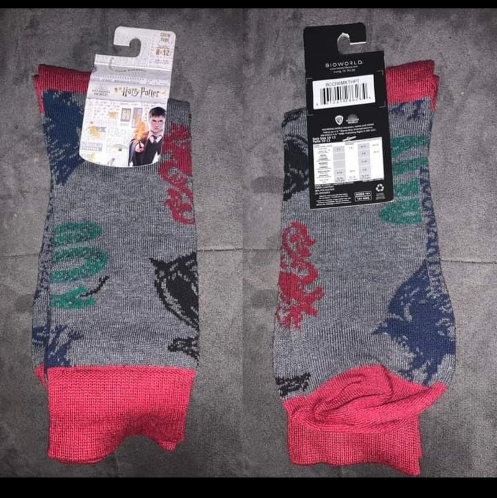 Harry Potter Men Crew Tube  Sock 8-12